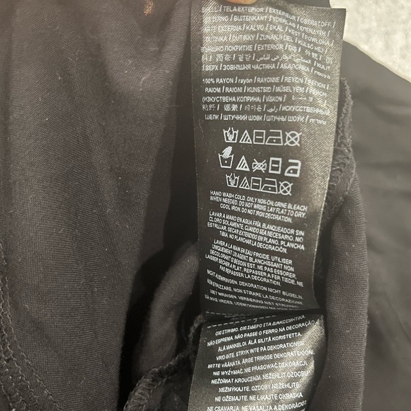 [S]VTG Guess Black Button-Up Shirt Tunic Dress with Gold Chain - Picture 11 of 13